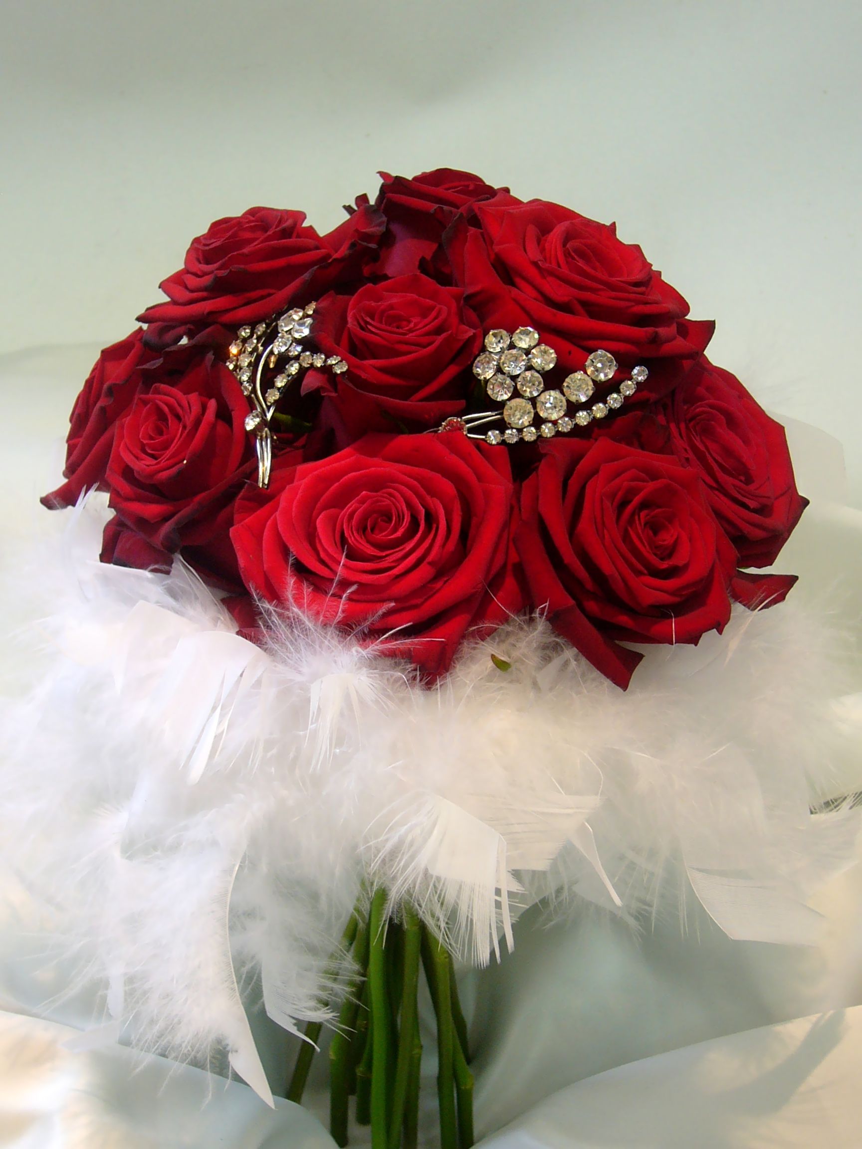 Wedding flowers with red